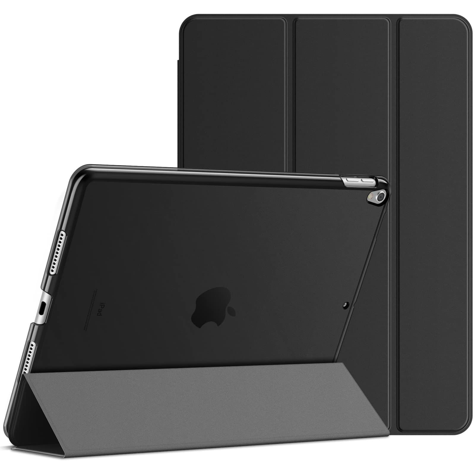 【数量限定】3(2019)とiPad Air Pro 10.5(2017) iPad 用ケース 三つ折スタンド JEDirect オートスリープ機能 (ブラック)