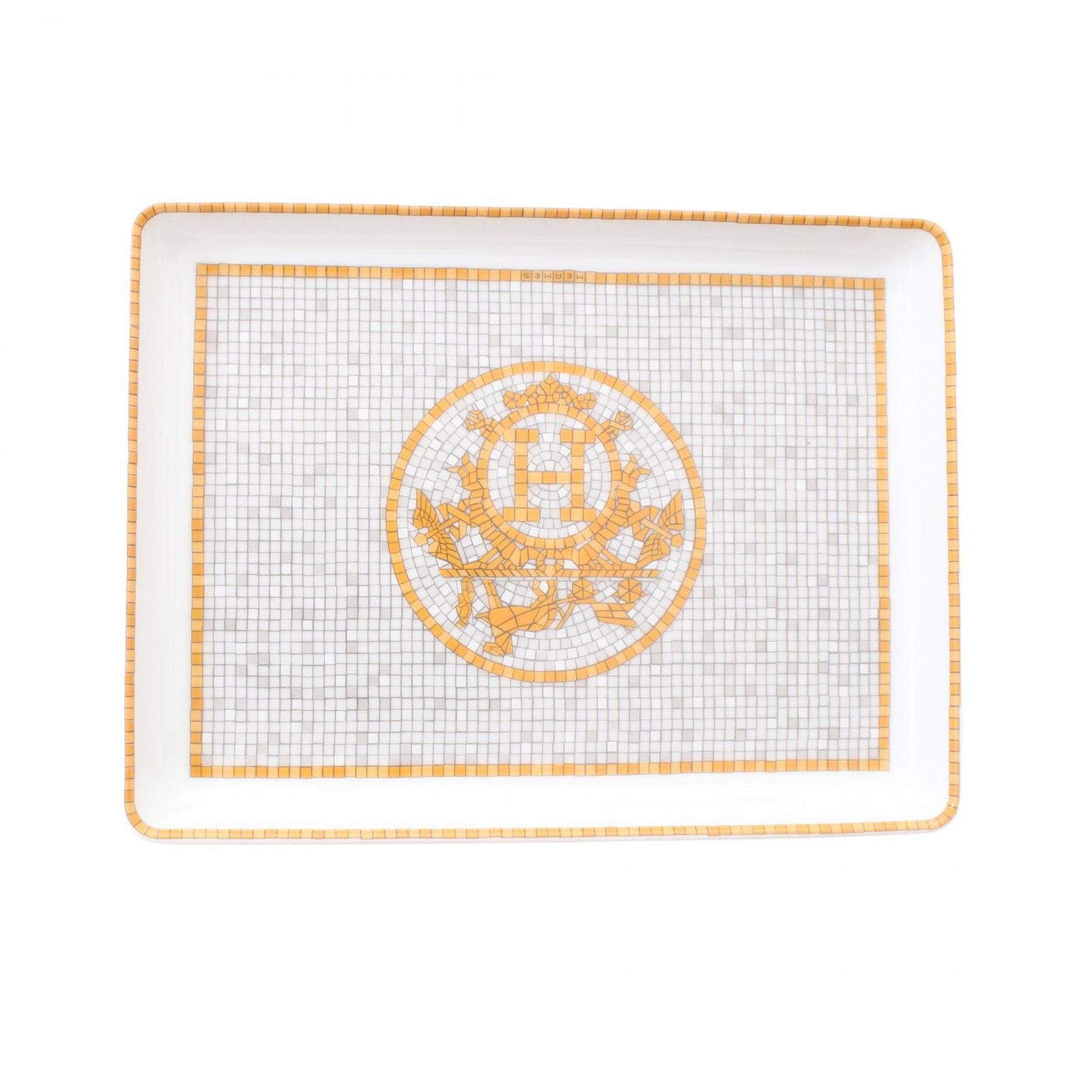 エルメス HERMES 食器 モザイク24PM ゴールド その他 トレー モザイク24ゴールドPM ユニセックス
