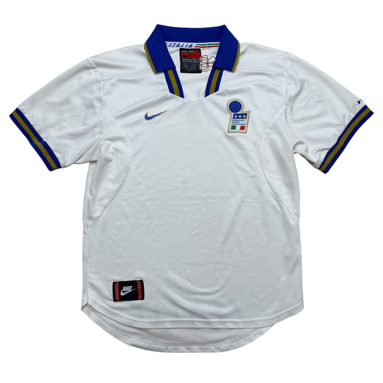NIKE イタリア 96 アウェイ S/S シャツ M F6-12-05-CRM ナイキ