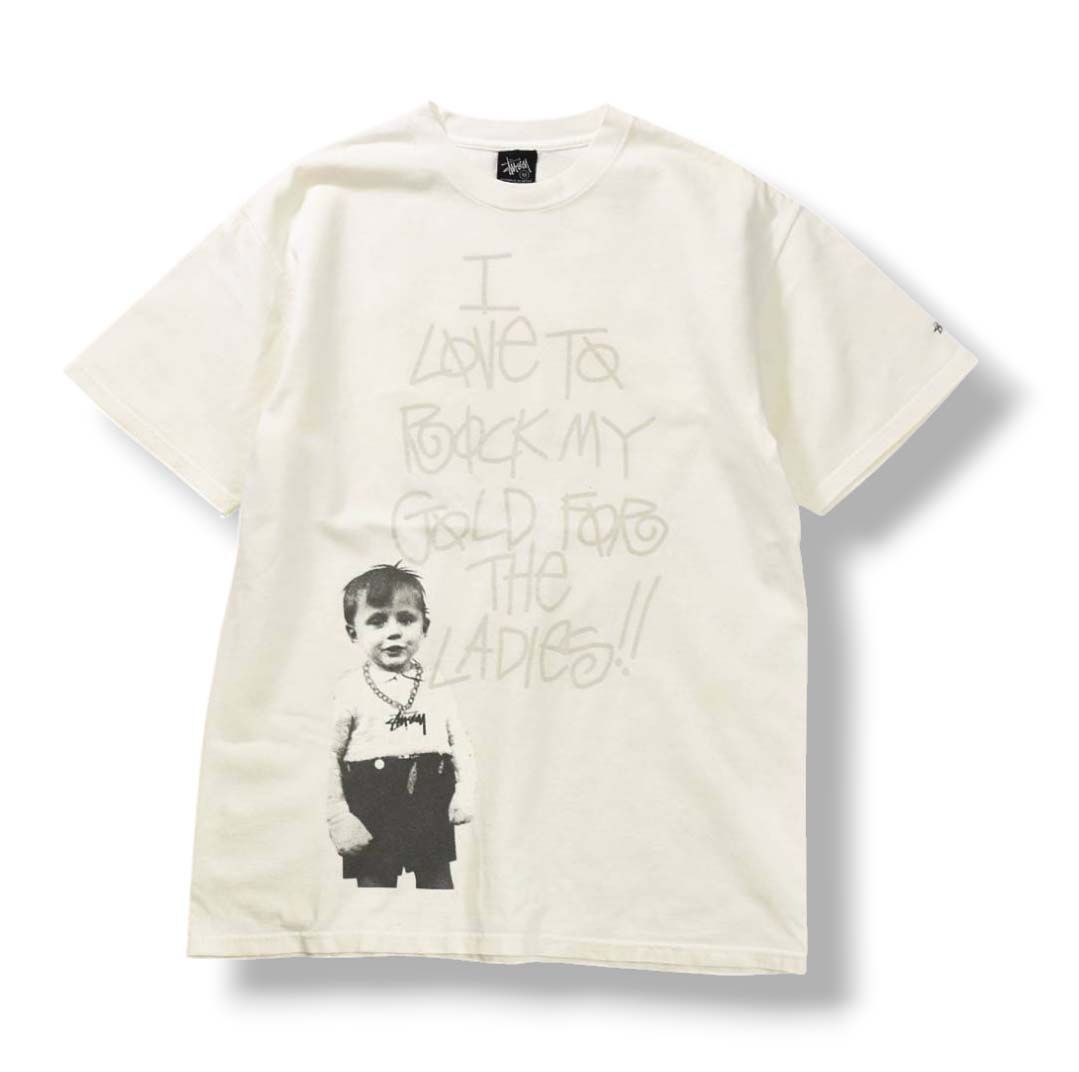 名作】 90s00sヴィンテージ ステューシー STUSSY ROCK MY GOLD キッズ 