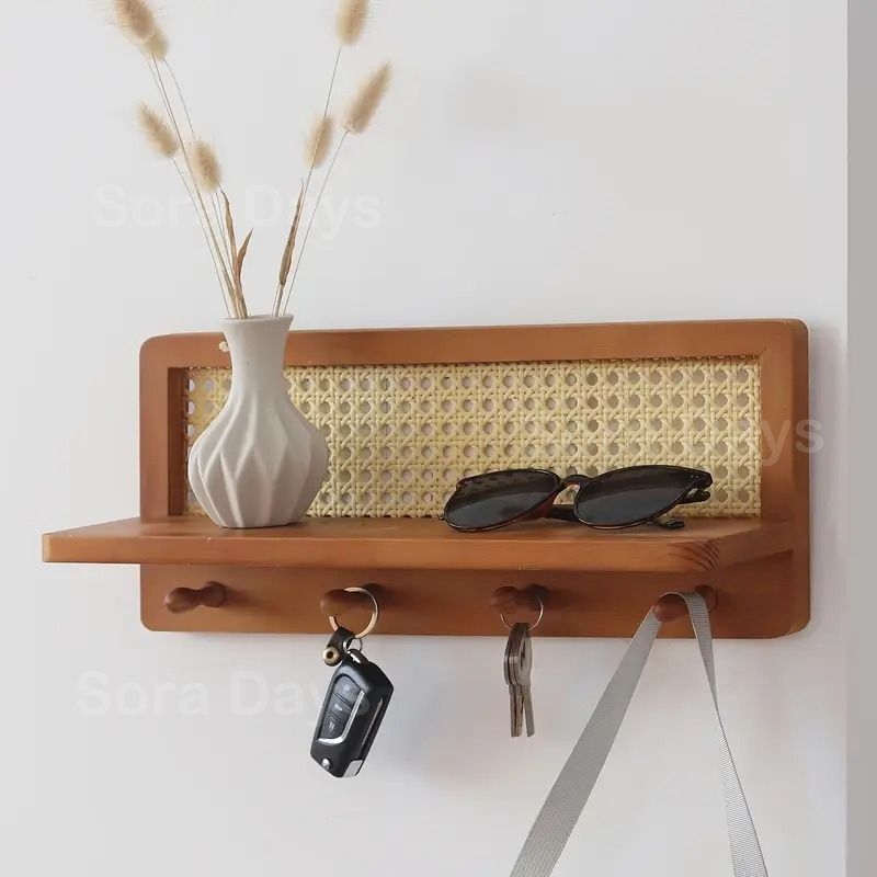 新品未開封 ART OF BLACK  ウッドラタン ウォールラック 壁掛け収納 新品未開封 ART OF BLACK ウッドラタン ウォールラック 壁掛け収納