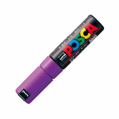 まとめ 三菱鉛筆 水性ペン ポスカ 太字 紫 PC8K-12 ×25セット