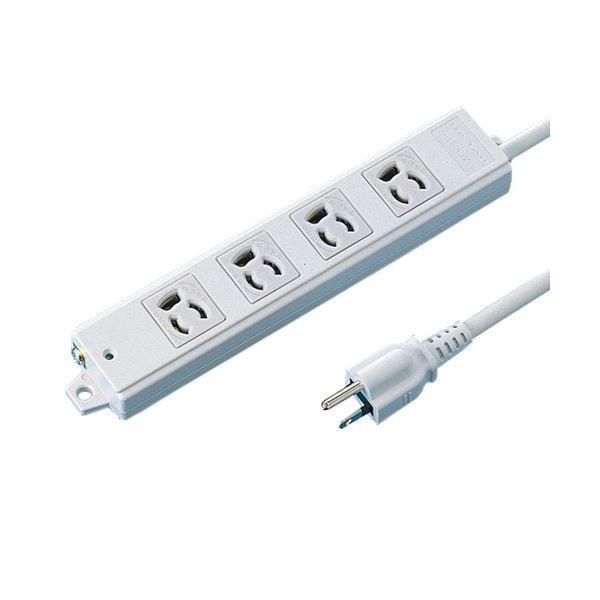 （まとめ）サンワサプライ 工事物件タップ 抜け止めマグネット付 3P・4個口 1.0m TAP-KE4-1 1個〔×2セット〕