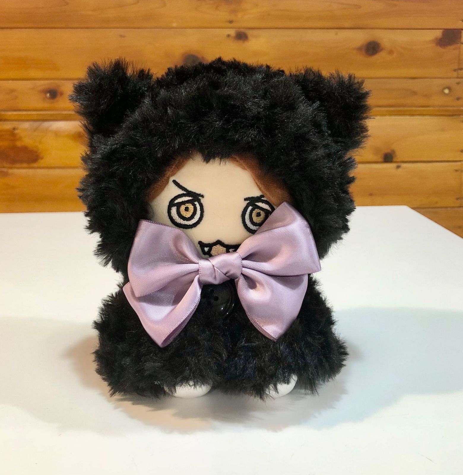 メルカリshops 関ジャニ ちびぬい もこもこファーの黒猫ちゃんポンチョ