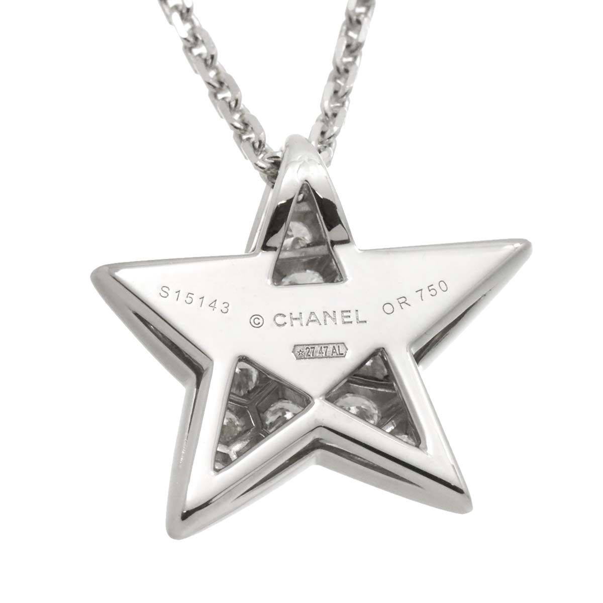 シャネル CHANEL コメット ダイヤ ネックレス ラージ LM 41cm K18 WG