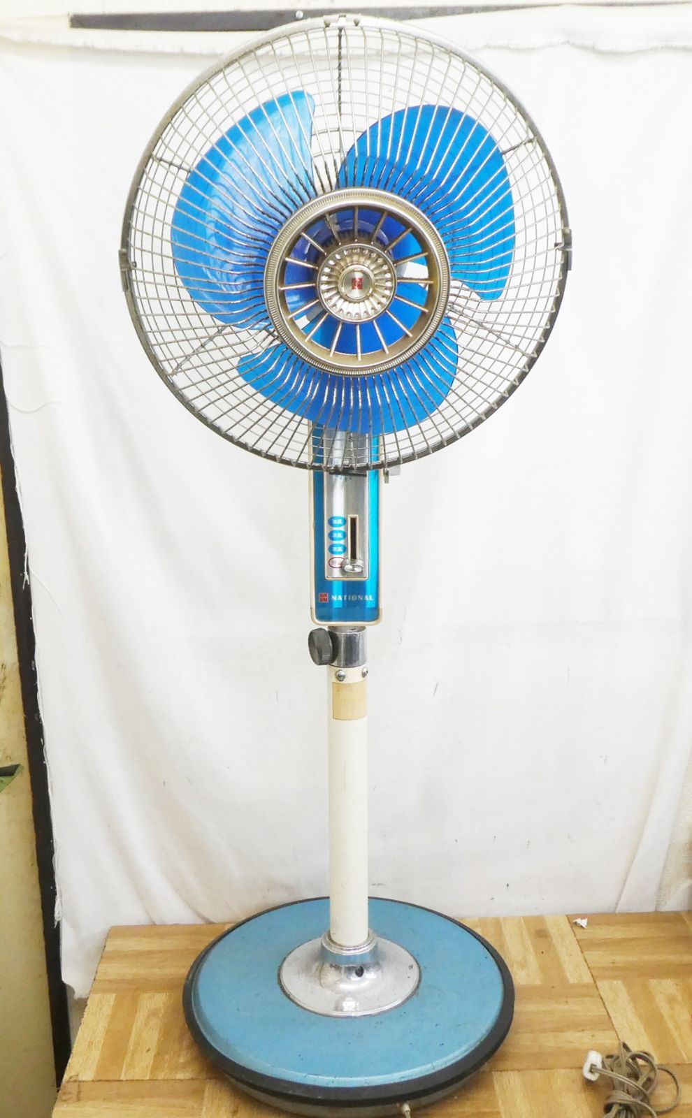 Q731【希少】通電 首振りOK 当時物 ナショナル 扇風機 F-30VC 3枚羽 昭和