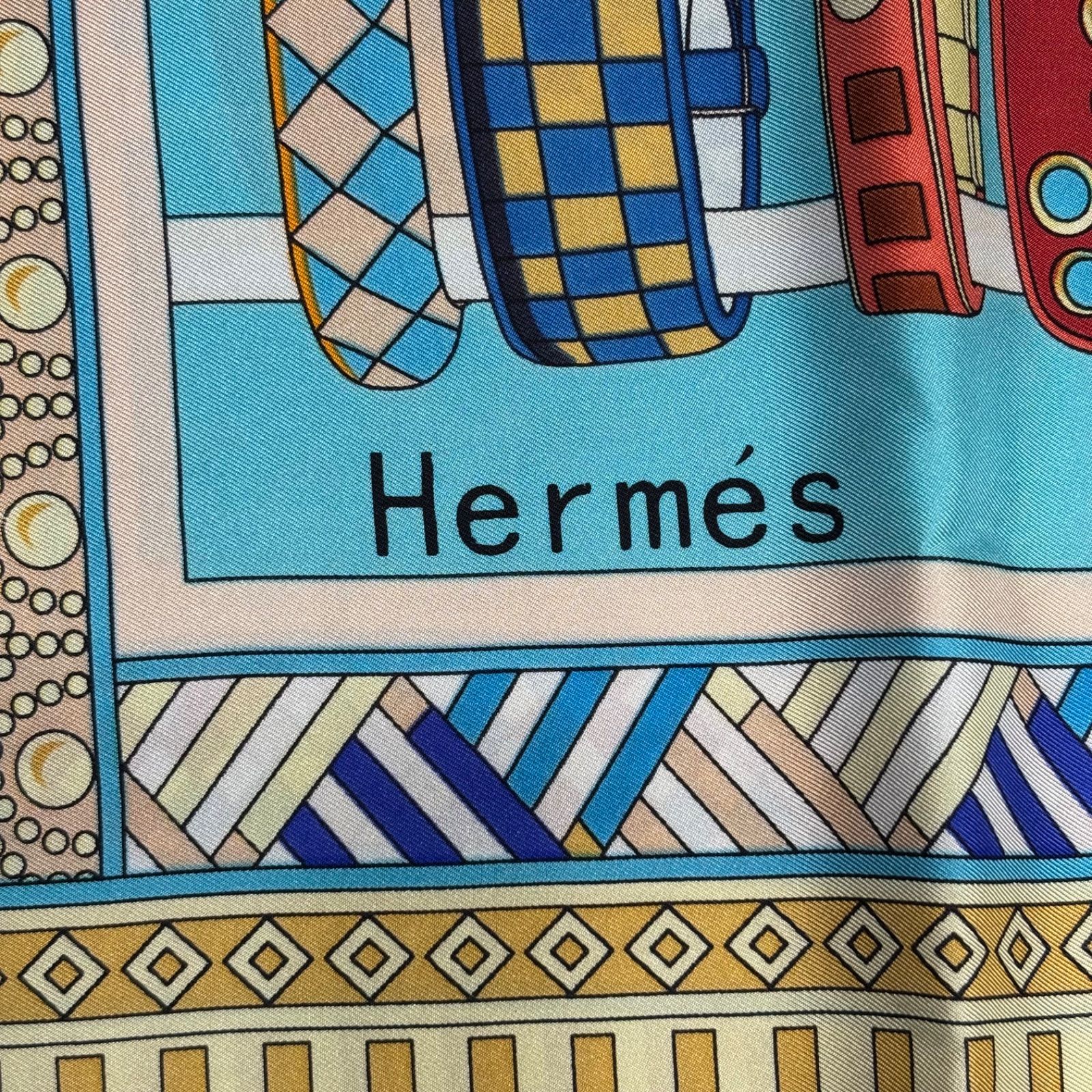 希少 エルメス HERMES カレ90 コリエドシアン COLLIERS DE CHIENS 
