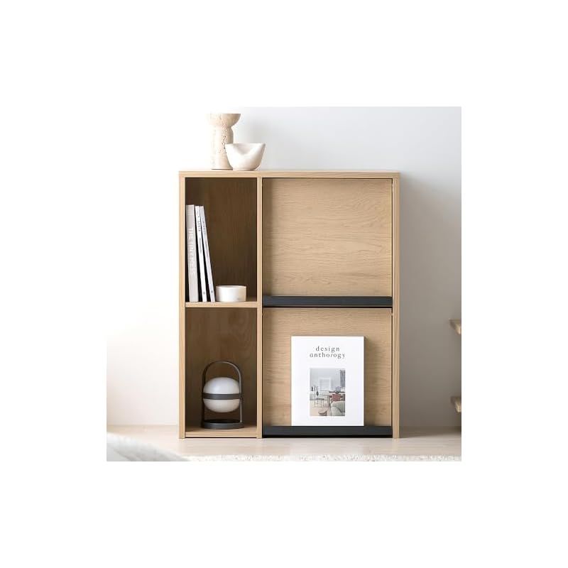 英国アンティーク木製ブックシェルフ/本棚/食器棚/飾り棚/ラック(89-17