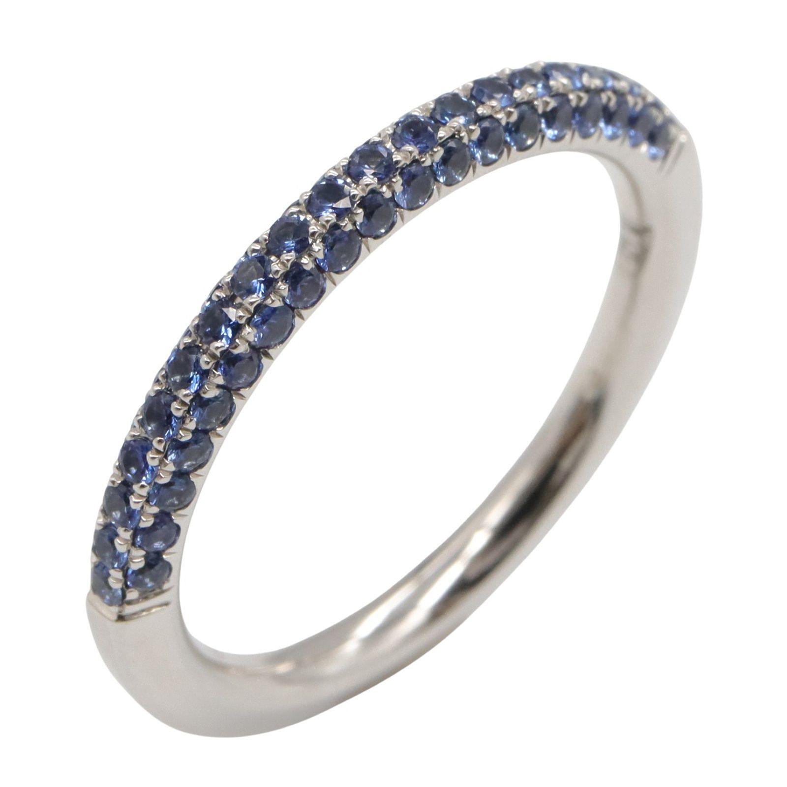 ジュエリー JEWELRY リング 指輪 サファイア リング ｻﾌｧｲｱ 3.5g 12.5 K18WG ホワイトゴールド リング レディース Used A