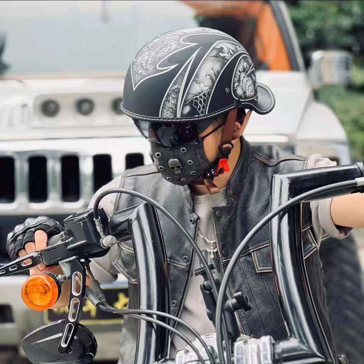 ハーフヘルメット半キャップ