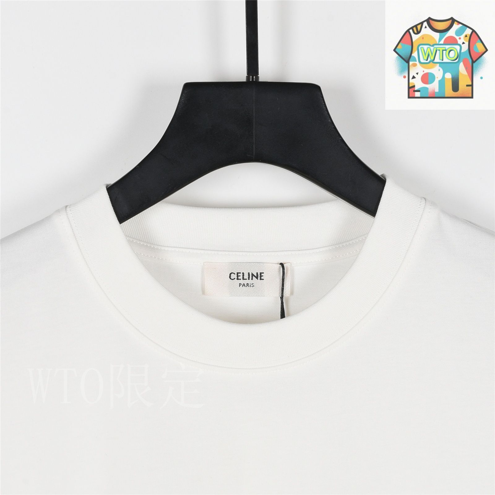 CELINE ホワイト Tシャツ ロゴ刺繍 CELINE ホワイト ロゴ Tシャツ - メルカリ