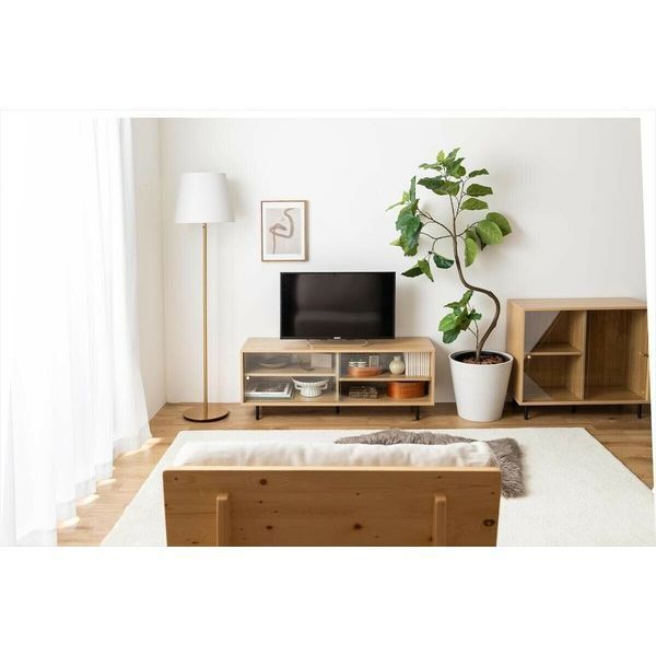 テレビ台 幅120cm ガラス引き戸 収納付き TV台 テレビボード TV