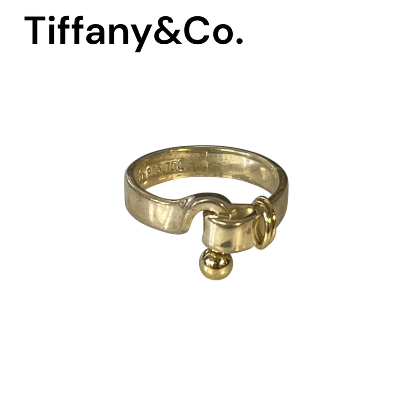 Tiffany ティファニー フック＆アイ バングル リング ゴールドコンビ