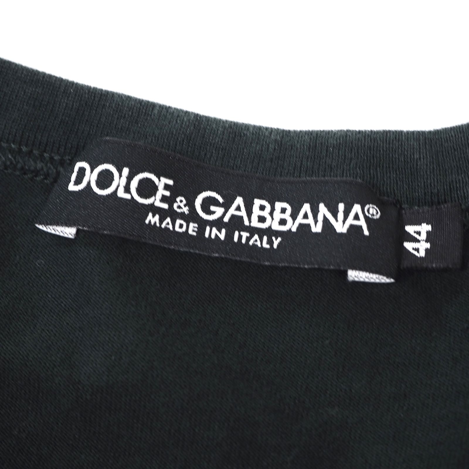 ☆ドルチェ＆ガッバーナ DOLCE＆GABBANA コットン クラウンロゴ刺繍 V 
