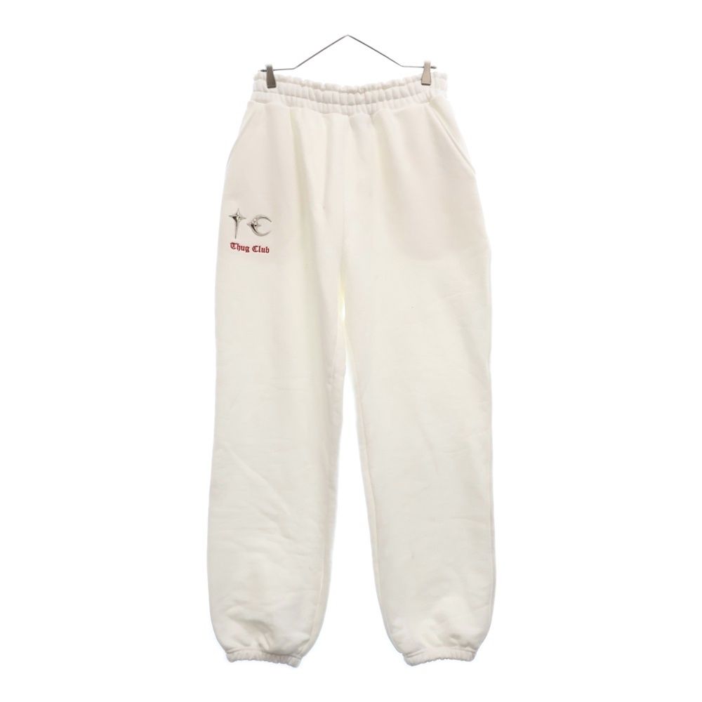 THUG CLUB サグクラブ C JOGGER PANTS TCロゴ エンブレム付き スウェットパンツ TCNMPT0103 ホワイト
