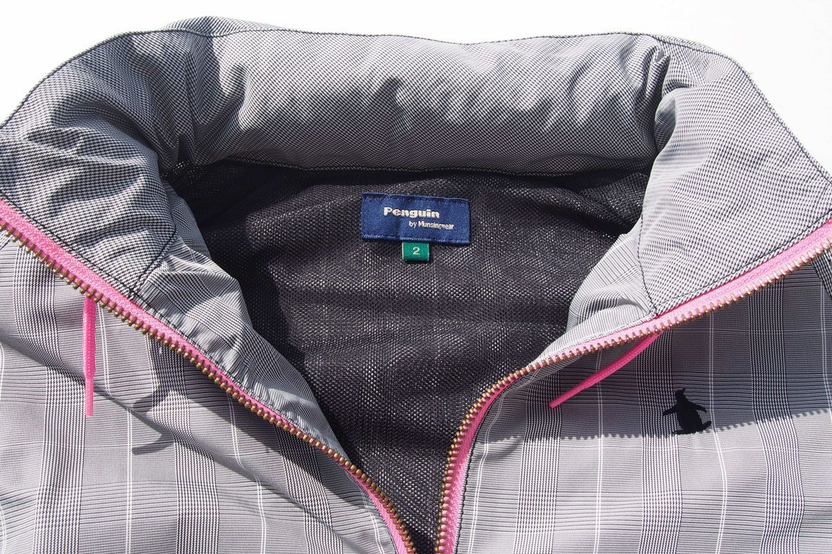 マンシングウェア リバーシブル ダウンジャケット ゴルフ チェック