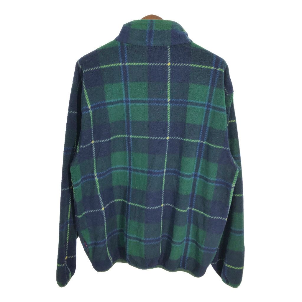 ノーティカ フリース ハーフジップ チェック ゆるだぼ 古着 90s XXL NAUTICA - 90年代 USA製 NAUTICA ノーティカ ハーフジップ