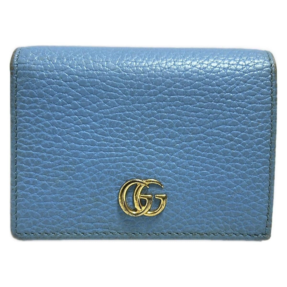 GUCCI(グッチ) 2つ折り財布 GGマーモント 456126 ライトブルー