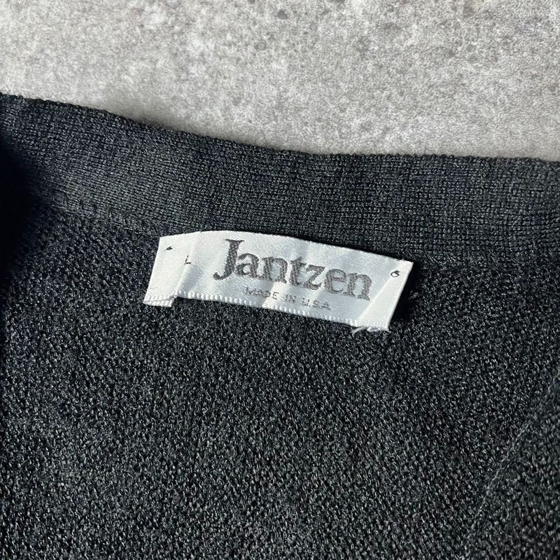 80s USA製 Jantzen 無地 アクリル ニット カーディガン L / 80年代