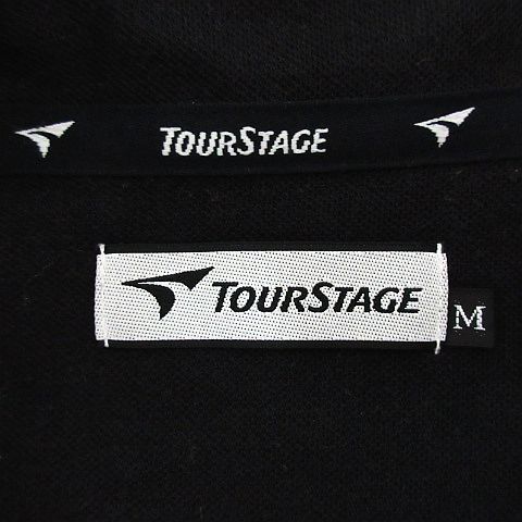 ブリヂストン ブリジストン BRIDGESTONE ツアーステージ TOUR STAGE シャツ 半袖 スタンドカラー ハーフジップ ロゴ M  ブラック ゴルフウェア ※EKM - メルカリ