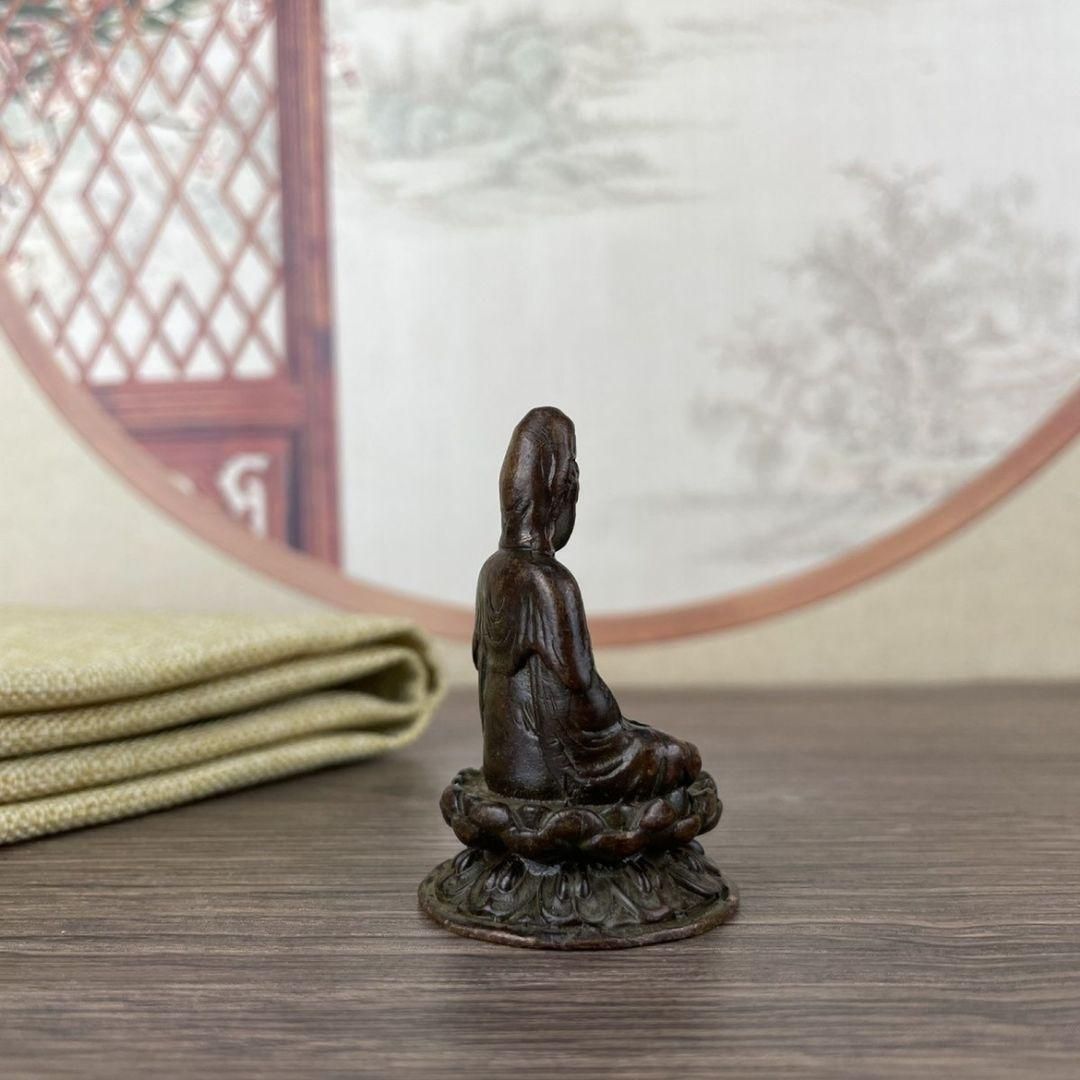 銅細工 仏教美術 座蓮観音 工芸品 装飾品 美術品 置物 坐蓮観音様の置物 銅細工 装飾品 工芸品 美術品 - メルカリ