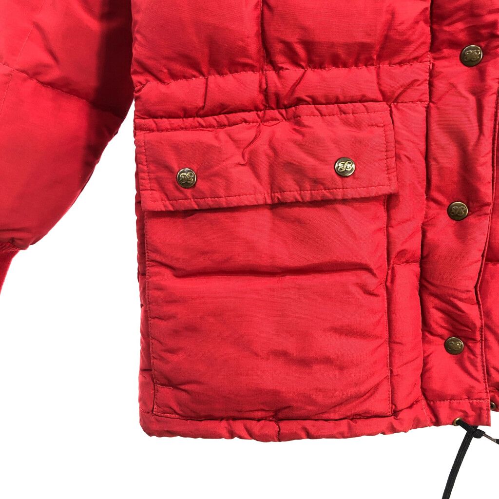 Eddie Bauer - 80年代 Eddie Bauer エディーバウアー カラコラム ダウンジャケット アウトドア レッド (レディース L相当) 中古 古着 S3893 70〜80年代 Eddie Bauer エディーバウアー カラコラムダウン