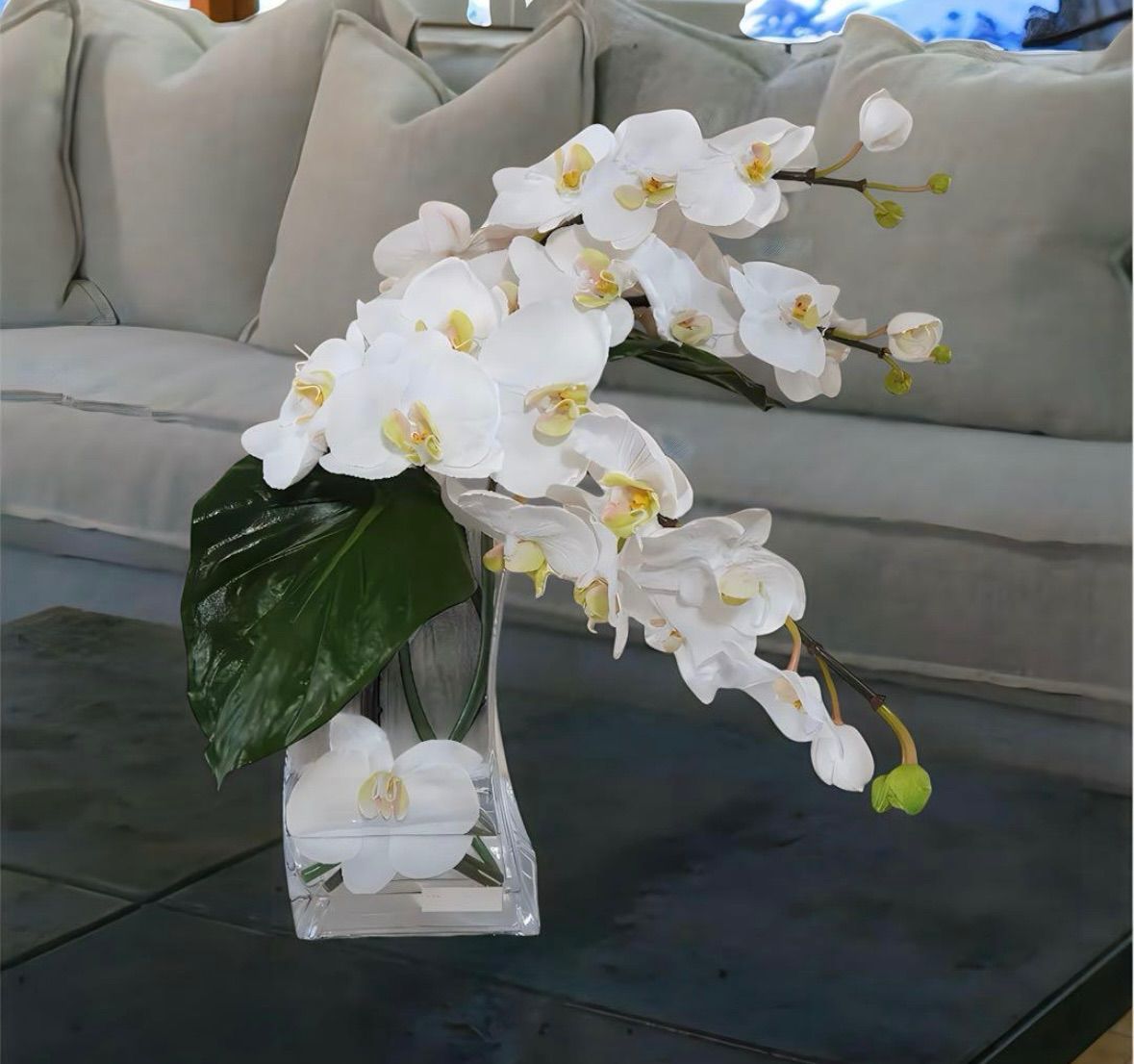 光触媒 人工観葉植物 フェイクグリーン エミリオロバ 胡蝶蘭 ファレノプシス4L