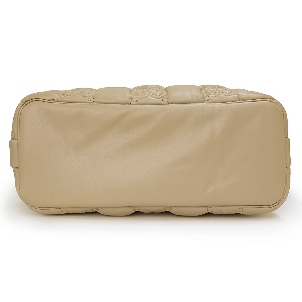 グッチ GGマトラッセ ラージ トート ハンドバッグ レザー ベージュ  