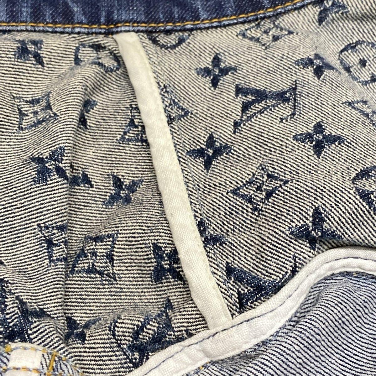 LOUIS VUITTON ルイヴィトン Gジャン サイズ38 M レディース - RW062W WJJA 15CKJ ネイビー 長袖 モノグラムデニム 春 秋 コットン SIROKUMA-CORPORATION_COM