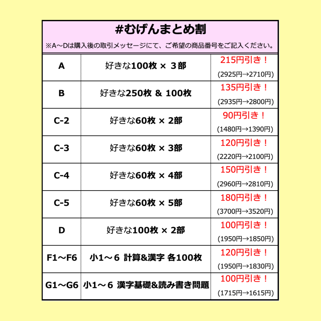 【人気！まとめ割】F1.小1計算＆漢字プリント、ドリル教材、入学準備、ひらがな、むげんプリント、国語算数、基礎学力、反復練習、偏差値、小学校受験、入学準備