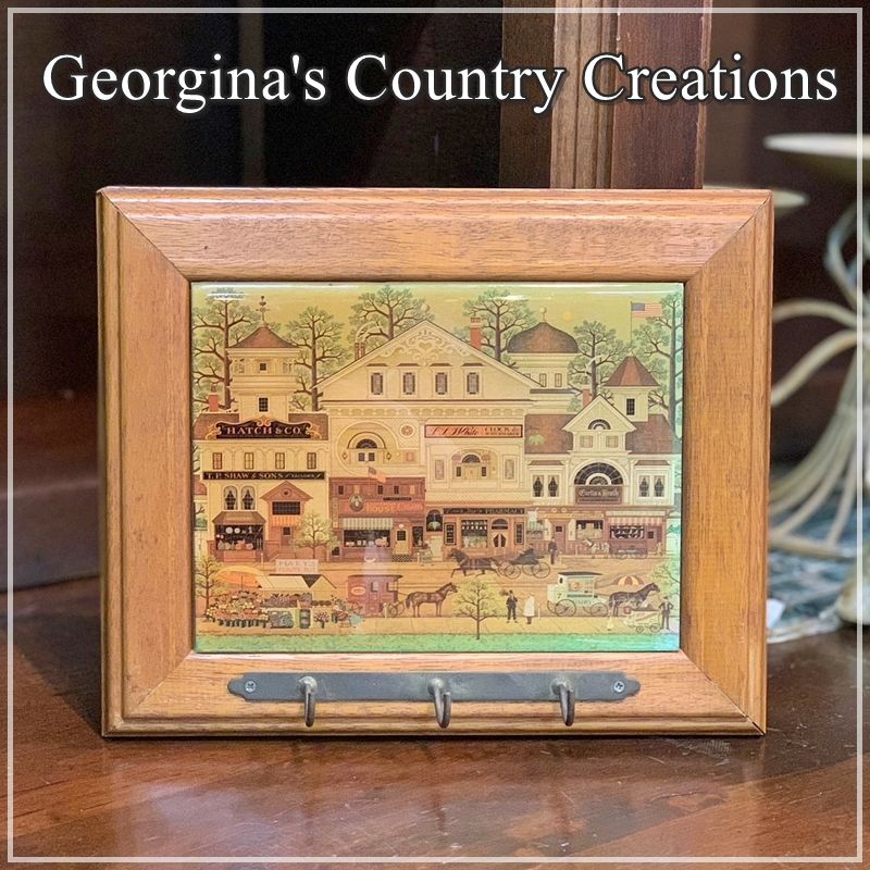 レトロ ビンテージ 壁掛け キーフック Georgina's Country Creations