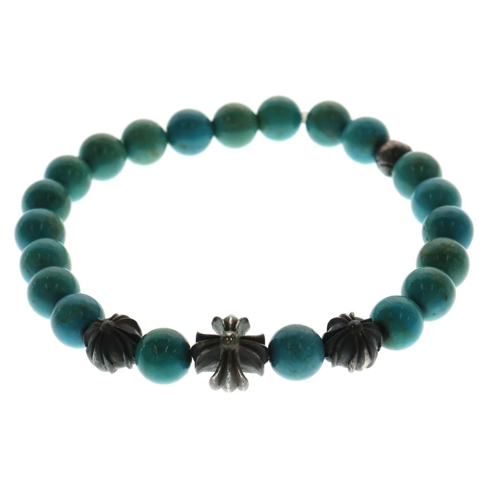 CHROME HEARTS クロムハーツ 8mm BEAD ビーズ ブレスレット シルバー|ブルー