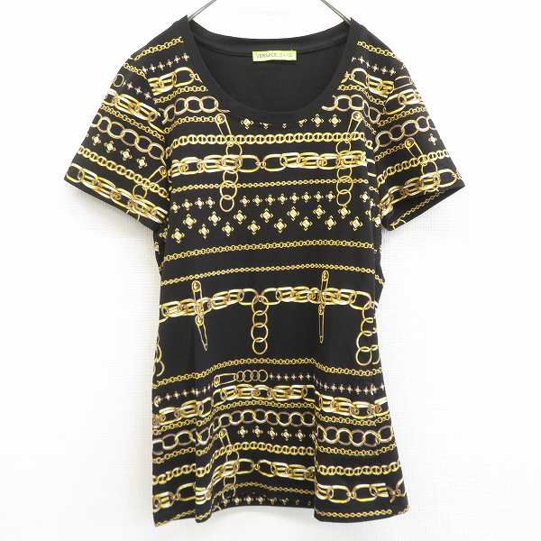 ヴェルサーチ VERSACE JEANS イタリア製 トップス カットソー 総柄 a955114