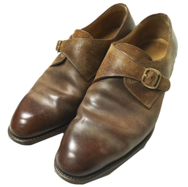 F.LLI Giacometti フラテッリジャコメッティ イタリア製 FG397 SINGLE MONK STRAP つま先コードバン  シングルモンクストラップシューズ 42(27cm) ブラウン 革靴 シューズ g15950 - メルカリ