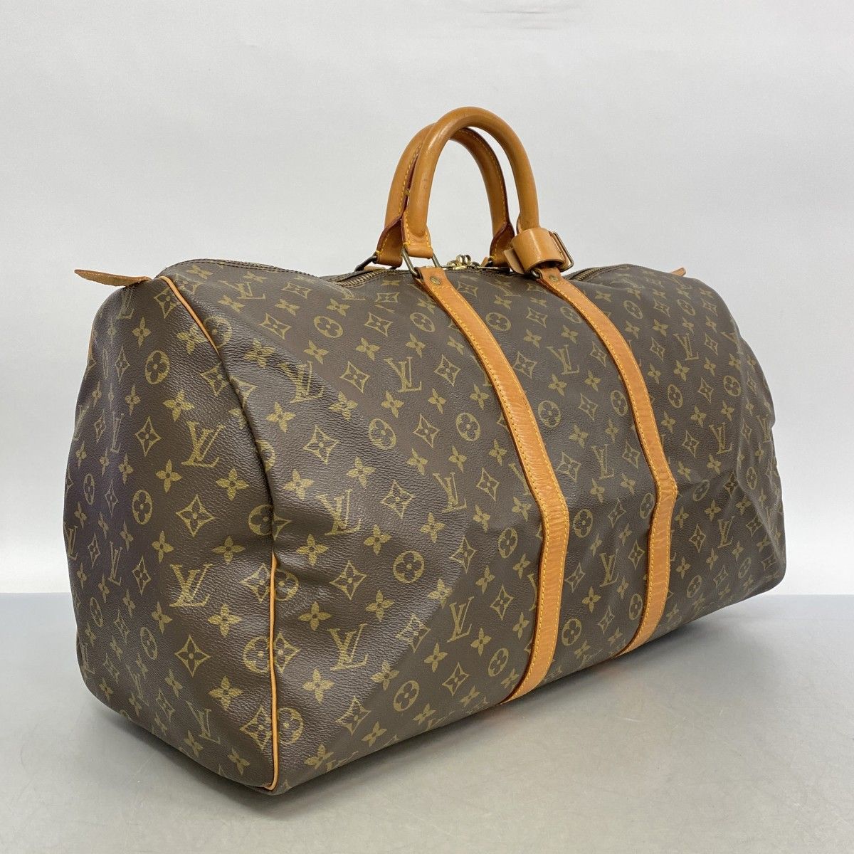 5md3872 ルイヴィトン ボストンバッグ モノグラム キーポル55 M41424 ブラウン メンズ レディース ユニセックス