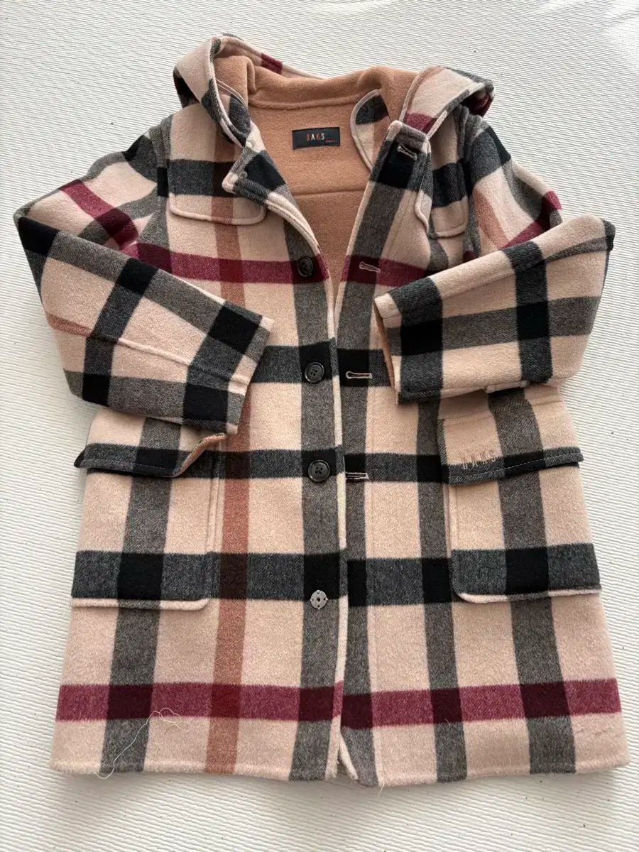 DAKS Little 女の子 CHECK ウールコート 130