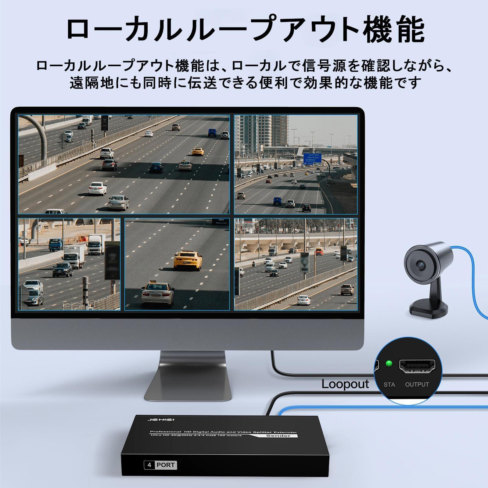 EDIDコピー-ローカルループアウト機能を搭載
