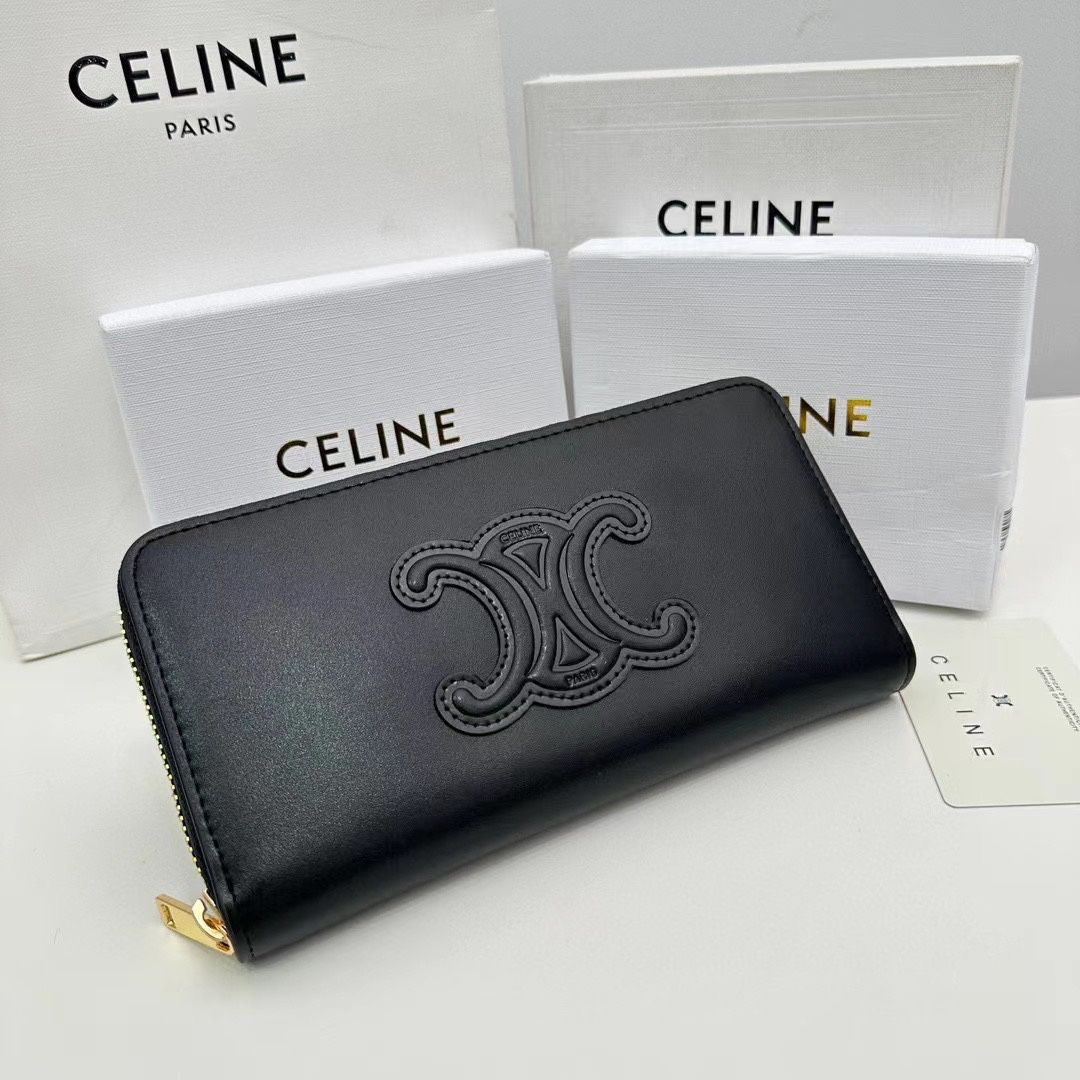 CELINE セリーヌ レディース ラウンドファスナー長財布