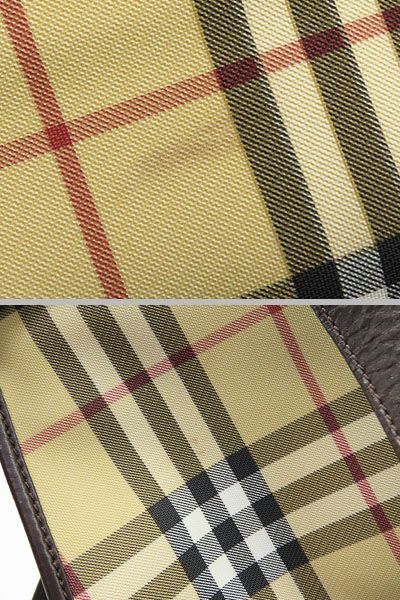 美品】バーバリー BURBERRY ロンドン ヴィンテージ ヘイマーケットチェック リュックサック バックパック ベージュ ダークブラウン PVC  レザー - メルカリ