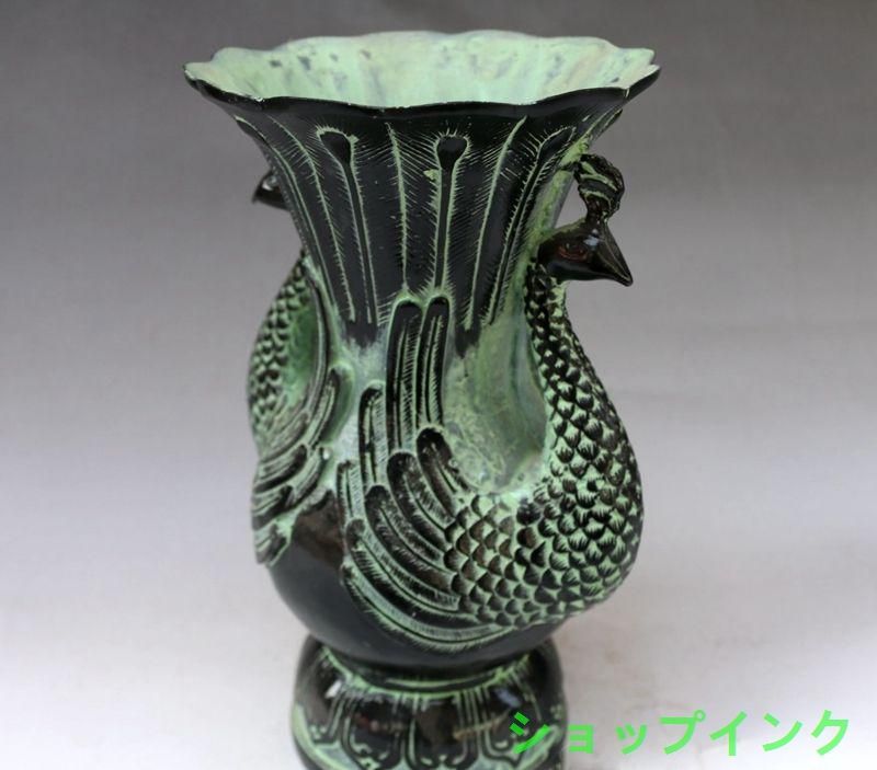 孔雀を模した青銅器花瓶 装飾品 現代工芸品 美術品 置物 - メルカリ