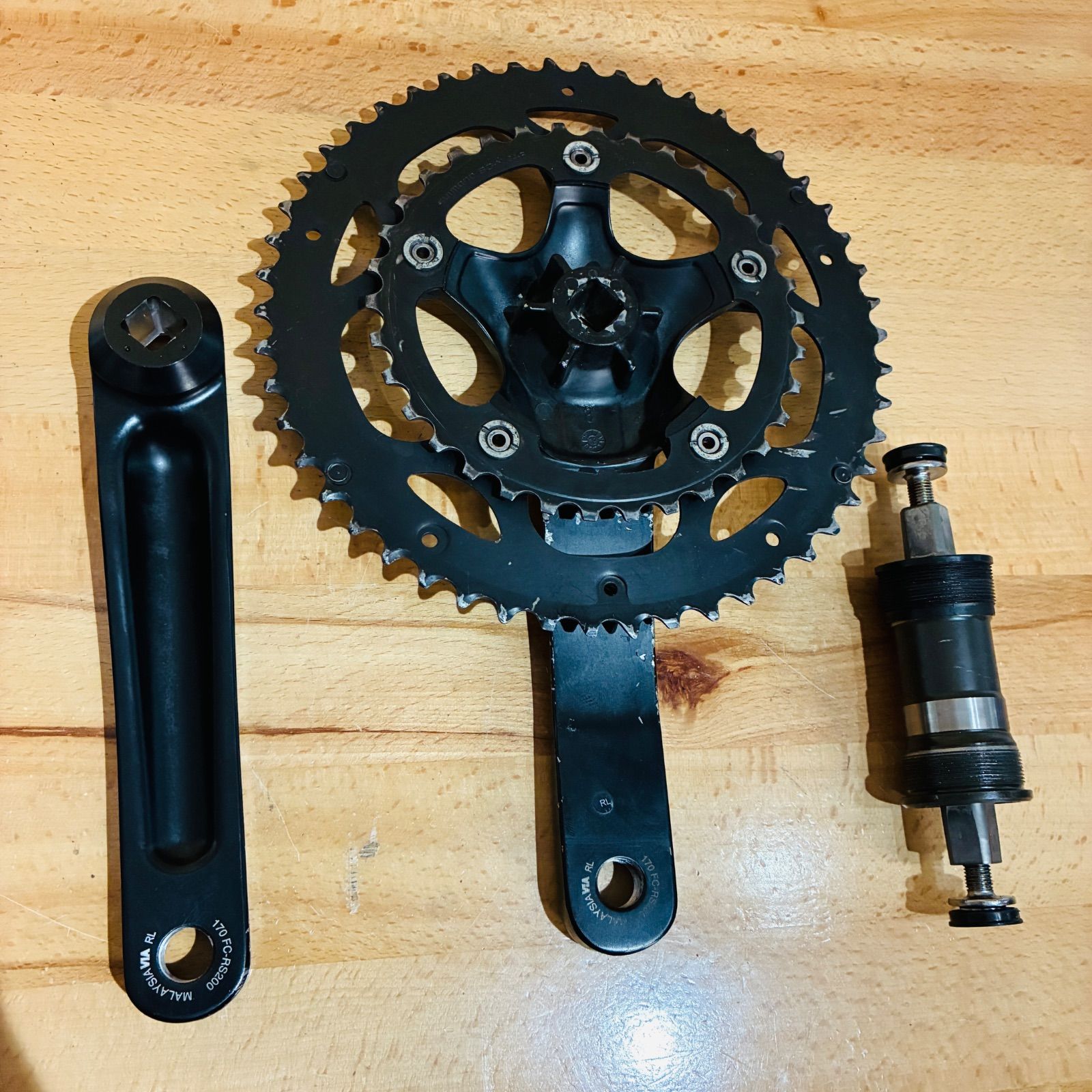 中古品】シマノ FC-RS200 170mm 50-34T 2×8S SHIMANO FC-7950