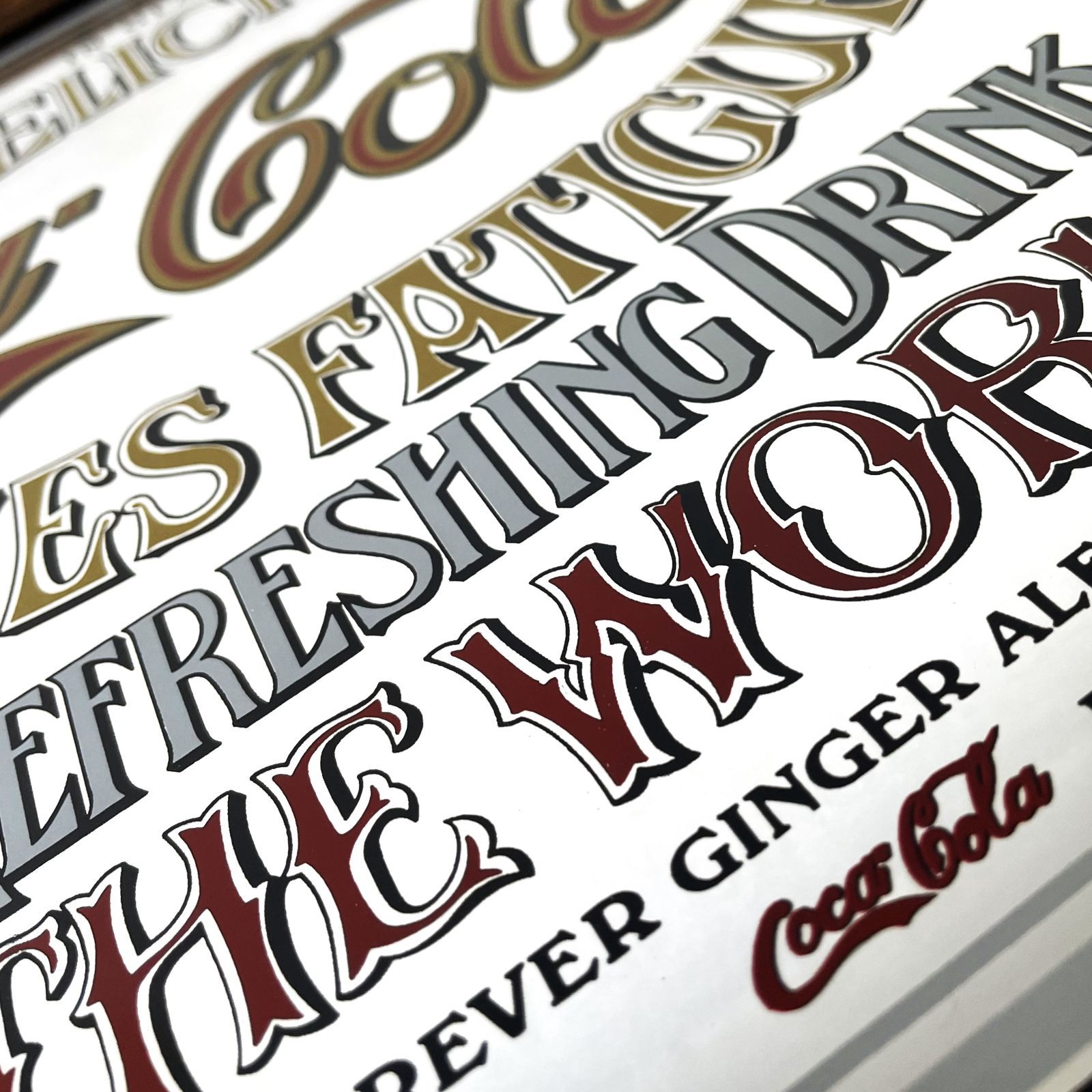 コカコーラ　パブミラー　70s アメリカ コカコーラ パブミラー 70s アメリカ 希少BIG！70's〜アメリカ