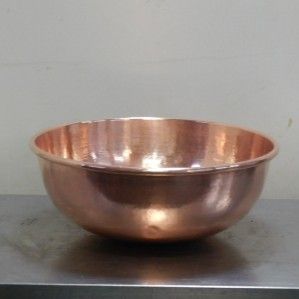 中古】1 SA 銅 さわり鍋 39cm 手無 スズメッキ無 業務用 銅ボール 2.74