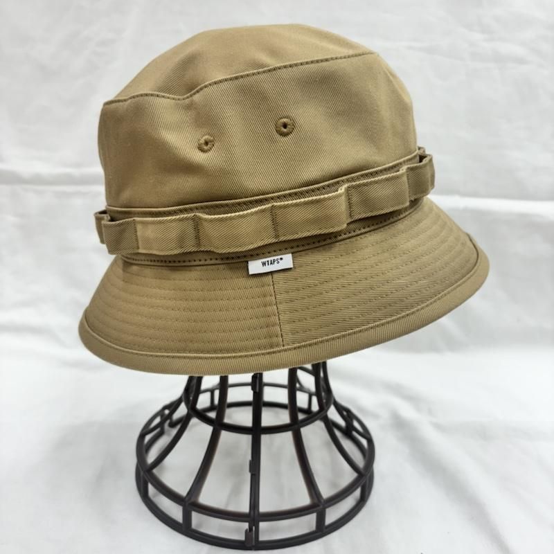 ダブルタップス ロゴ刺繍バケットハット ブラック 212HCDT-HT16