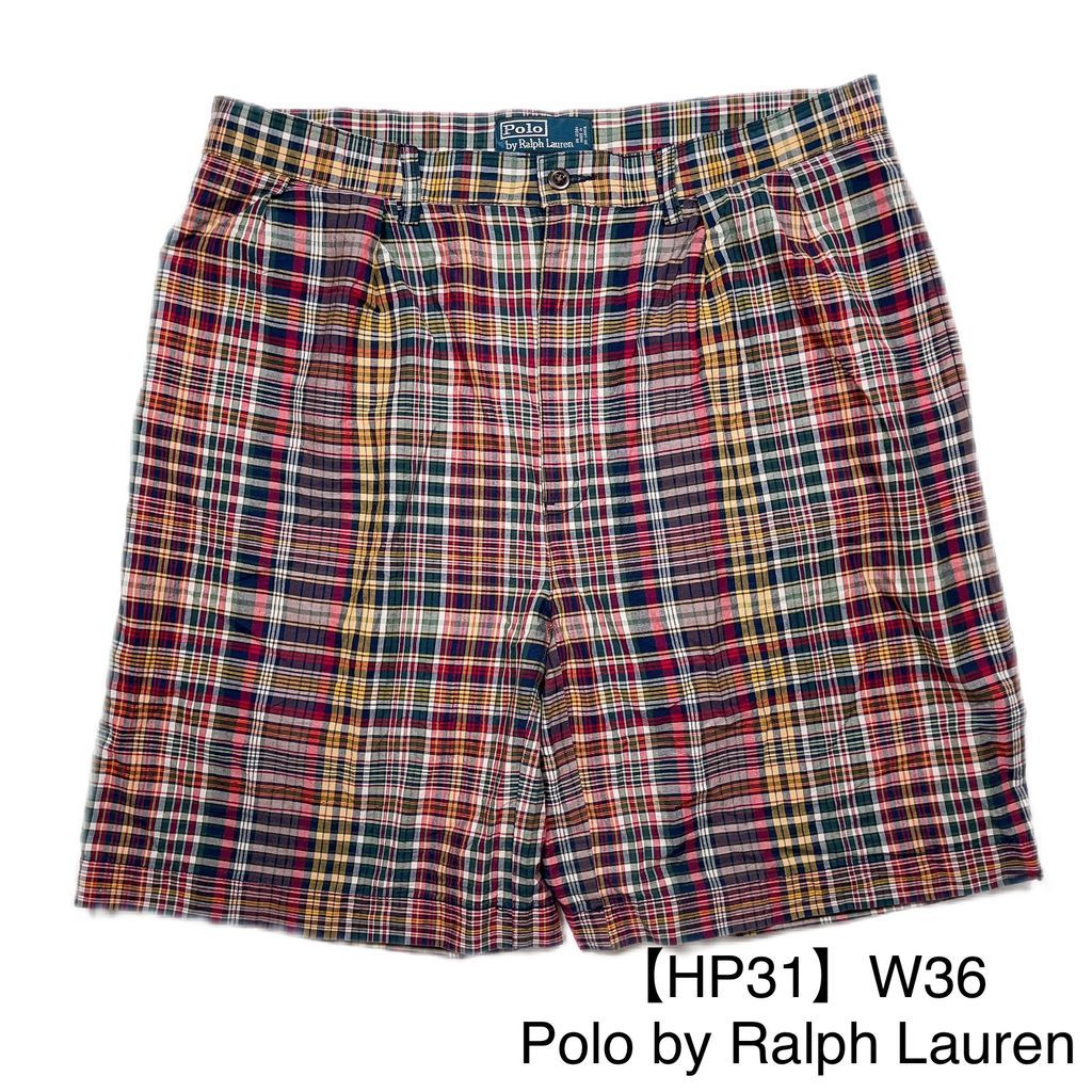 HP31 W36 Polo by Ralph Laren check halfpants ポロバイラルフローレン チェックパンツ ハーフパンツ