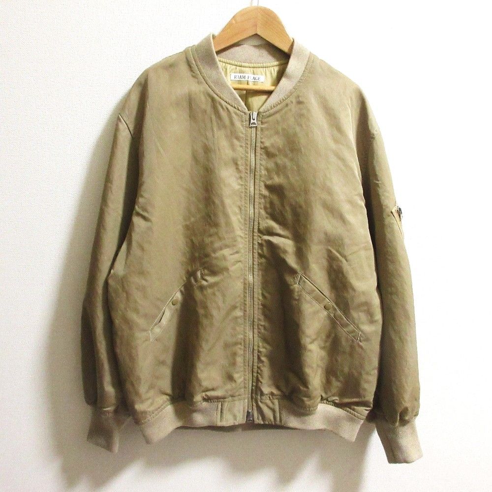 PlageプラージュR’IAM MA-1 SHORT ブルゾン　ベージュ plage（プラージュ）の「《追加》【R'IAM】MA1 MIDDLEブルゾン