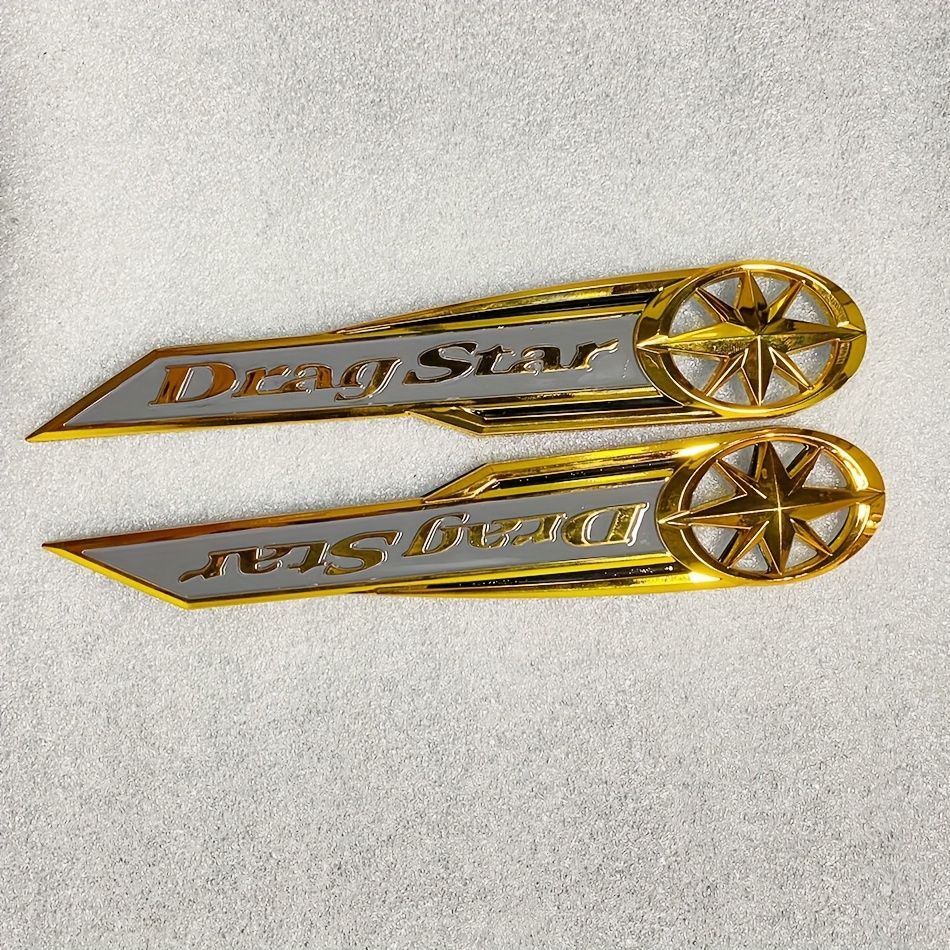 2個セット エンブレム ドラッグスター 車 3D 立体 貼り付け シール 