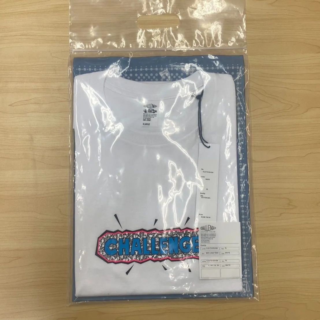 ☆新品未使用☆定価6,380円 　CHALLENGER 80‘ｓLOGO TEE チャレンジャー White LT BLUEメンズ　レディース　 おしゃれ　シンプル　ブランド　半袖シャツ　シャツ　服　ストリート　長瀬智也　芸能人　アイドル　ガレージ