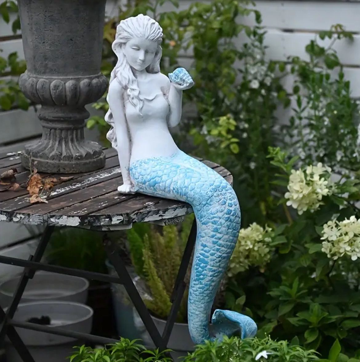 ガーデン オブジェ 置物 コンテナ 小屋 インテリア オーナメント 人魚 おしゃれ かわいい 屋外 庭 デコレーション ガーデニング 雑貨 オーナーメント 花壇 花 小物 土 アート マーメイド