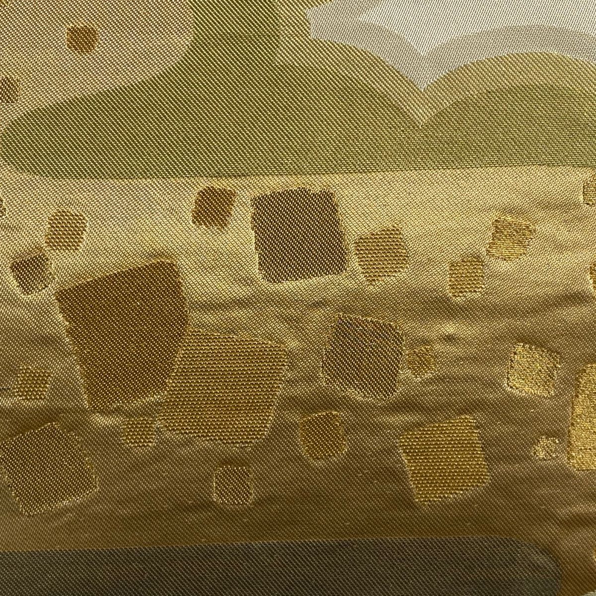 袋帯 秀品 川島織物 落款 関西仕立て 箔散らし 雲文 金糸 箔